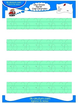 Çocuklar İçin Çizgi Çalışma Sayfaları 